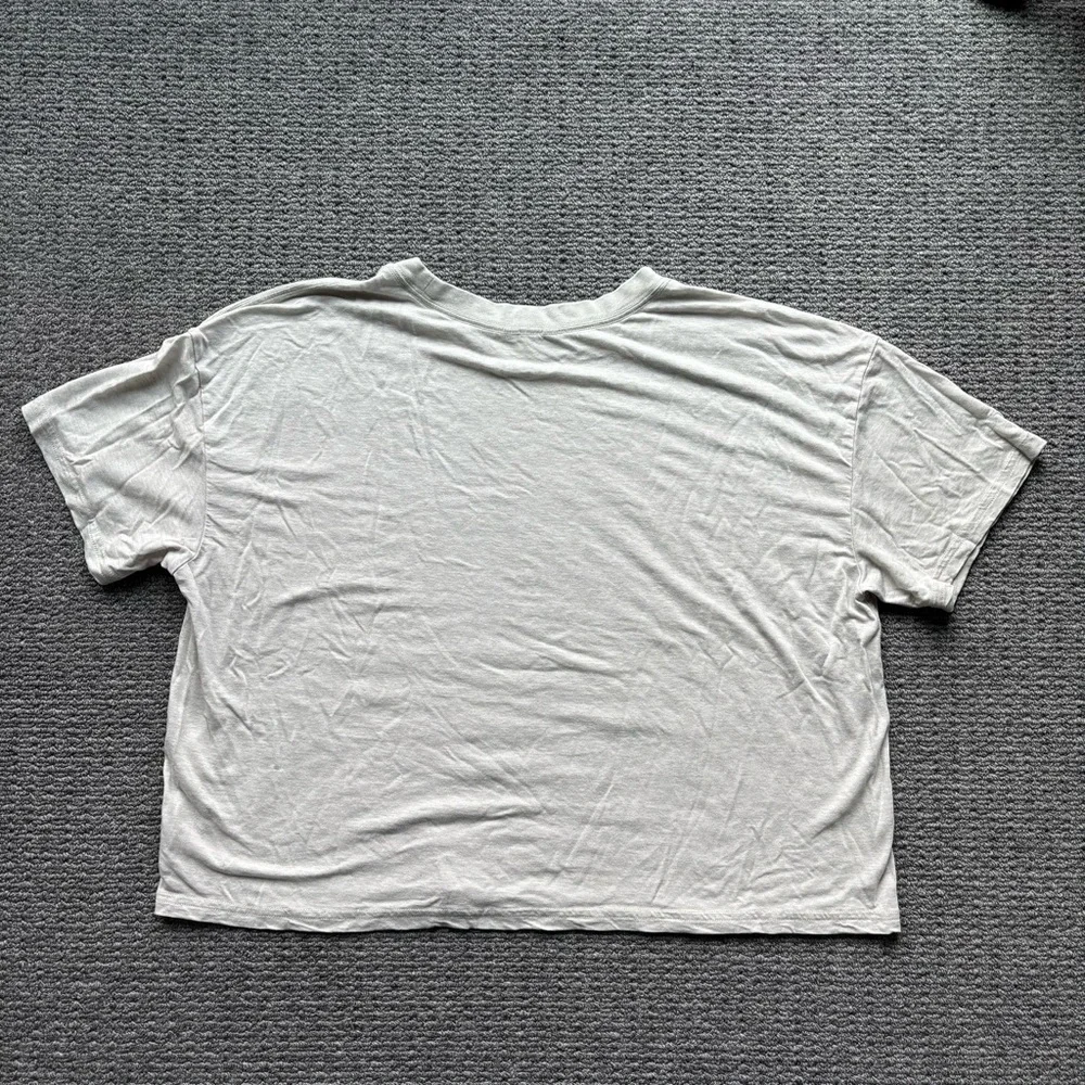 Allbirds TrinoXO Short Sleeve Tee Large Neutral Beige Boxy Soft Tee - Picture 3 of 11